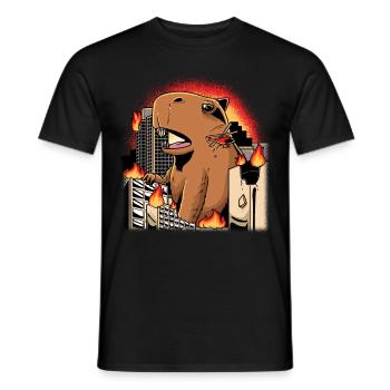 Capybara animal capybara - T-shirt homme - noir - Devant - AI Model Male 178 light (178cm)