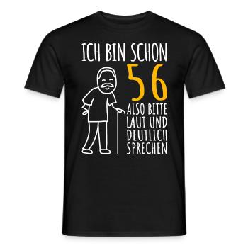 56 Geburtstag Mann Geschenk Lustig 56er 56 Jahre - Männer T-Shirt - Schwarz - Vorne - AI Model Male 178 light (178cm)