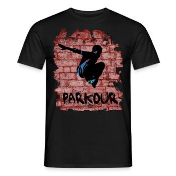 Parkour - T-shirt homme - noir - Devant - AI Model Male 178 light (178cm)
