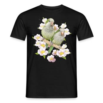Argentine Parakeet - Men's T-Shirt - black - Front - AI Model Male 178 light (178cm)