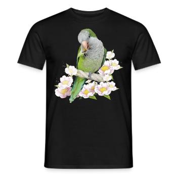 Argentine Parakeet - Men's T-Shirt - black - Front - AI Model Male 178 light (178cm)
