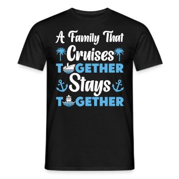 Croisière Vacances Famille A - T-shirt homme - noir - Devant - AI Model Male 178 light (178cm)