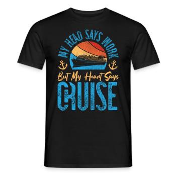 Croisière Vacances Rétro Vintage - T-shirt homme - noir - Devant - AI Model Male 178 light (178cm)