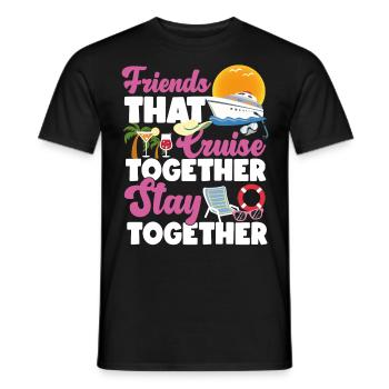 Cruise Ship Vacation Friends - Männer T-Shirt - Schwarz - Vorne - AI Model Male 178 light (178cm)