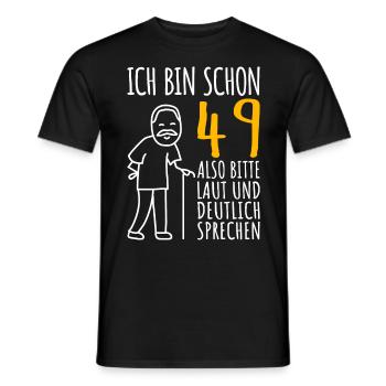 49 Geburtstag Mann Geschenk Lustig 49 Jahre - Männer T-Shirt - Schwarz - Vorne - AI Model Male 178 light (178cm)