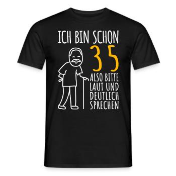 35 Geburtstag Mann Geschenk Lustig 35er 35 Jahre - Männer T-Shirt - Schwarz - Vorne - AI Model Male 178 light (178cm)