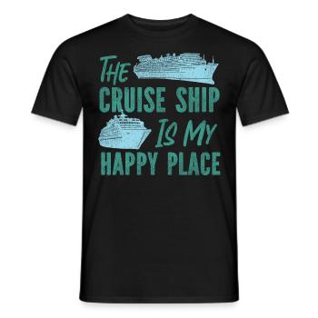 Croisière Vacances Vintage Le - T-shirt homme - noir - Devant - AI Model Male 178 light (178cm)