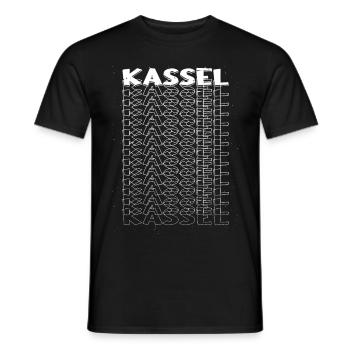 Kassel Deutschland Stadt Schrift Skyline Heimat - Männer T-Shirt - Schwarz - Vorne - AI Model Male 178 light (178cm)