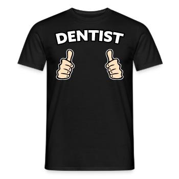 Dentist profession gift idea - Men's T-Shirt - black - Front - AI Model Male 178 light (178cm)