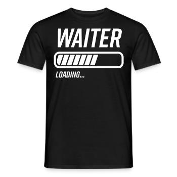 Waiter Loading Bar - Men's T-Shirt - black - Front - AI Model Male 178 light (178cm)