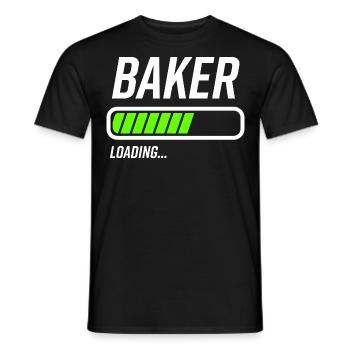 Barre de chargement Baker - T-shirt homme - noir - Devant - AI Model Male 178 light (178cm)