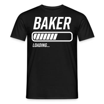 Barre de chargement Baker - T-shirt homme - noir - Devant - AI Model Male 178 light (178cm)
