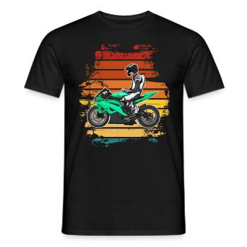 Motorcycle Lifestyle / Motorcycle / Motorcycles biker - Men's T-Shirt - black - Front - AI Model Male 178 light (178cm)