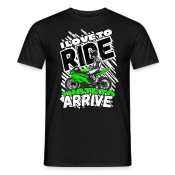 Motorcycle Lifestyle / Motorcycle / Motorcycle biker - Men's T-Shirt - black - Front - AI Model Male 178 light (178cm)
