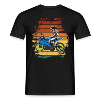 Moto Lifestyle / Moto / Moto motard - T-shirt homme - noir - Devant - AI Model Male 178 light (178cm)
