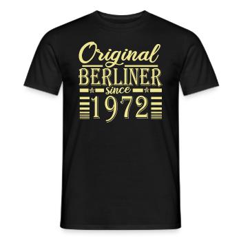 berliner original geburtstag 1972 - Männer T-Shirt - Schwarz - Vorne - AI Model Male 178 light (178cm)