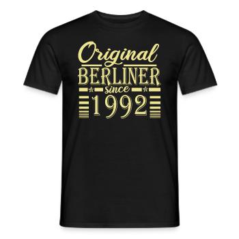 berliner original geburtstag 1992 - Männer T-Shirt - Schwarz - Vorne - AI Model Male 178 light (178cm)
