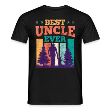 Best Uncle ever Uncle - Men's T-Shirt - black - Front - AI Model Male 178 light (178cm)