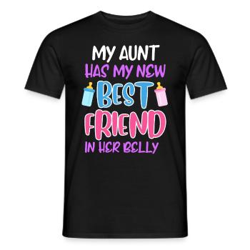 Meilleure amie Meilleure amie Tante enceinte - T-shirt homme - noir - Devant - AI Model Male 178 light (178cm)