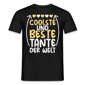 Die coolste und beste Tante der Welt Super Tante - Männer T-Shirt - Schwarz - Vorne - AI Model Male 178 light (178cm)