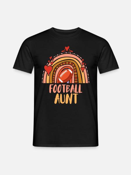 Fußballtante meine Tante geht mit mir zum Fußball - Mænd T-shirt - sort