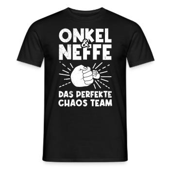 Onkel und Neffe das perfekte Chaos Team - Männer T-Shirt - Schwarz - Vorne - AI Model Male 178 light (178cm)