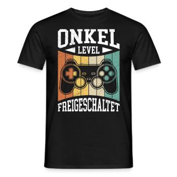 Onkel Level freigeschaltet bester Onkel - Männer T-Shirt - Schwarz - Vorne - AI Model Male 178 light (178cm)