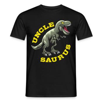 Onkel Saurus - Männer T-Shirt - Schwarz - Vorne - AI Model Male 178 light (178cm)