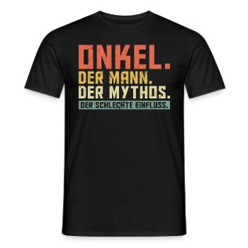 Onkel der Mann der Mythos die Legende - Männer T-Shirt - Schwarz - Vorne - AI Model Male 178 light (178cm)