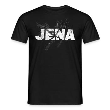 Jena Deutschland Stadt Schrift Grunge Splash - Männer T-Shirt - Schwarz - Vorne - AI Model Male 178 light (178cm)