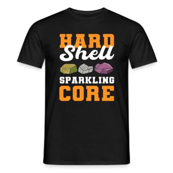 Hard Shell Sparkling Core Mineral Collecting - Männer T-Shirt - Schwarz - Vorne - AI Model Male 178 light (178cm)