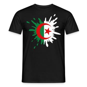 Algerische Flagge Algerien zum Algerien - Männer T-Shirt - Schwarz - Vorne - AI Model Male 178 light (178cm)