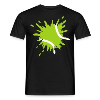 Splash Tennis Paint Splatter Sport - Men's T-Shirt - black - Front - AI Model Male 178 light (178cm)