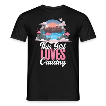 Cruise Ship Vacation Girl This - Men's T-Shirt - black - Front - AI Model Male 178 light (178cm)