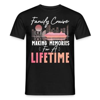 Cruise Ship Vacation Family Family - Männer T-Shirt - Schwarz - Vorne - AI Model Male 178 light (178cm)