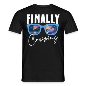 Cruise Ship Vacation Finally - Männer T-Shirt - Schwarz - Vorne - AI Model Male 178 light (178cm)