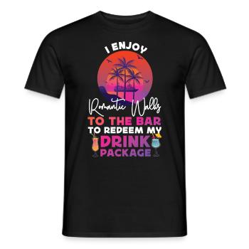 Vacances en bateau de croisière que j’apprécie - T-shirt homme - noir - Devant - AI Model Male 178 light (178cm)