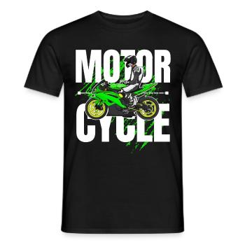 Motorcycle Lifestyle / Motorcycle / Motorcycle biker - Men's T-Shirt - black - Front - AI Model Male 178 light (178cm)