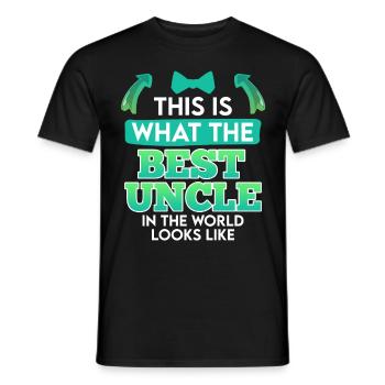 So sieht der beste Onkel der Welt aus - Männer T-Shirt - Schwarz - Vorne - AI Model Male 178 light (178cm)