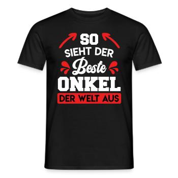 So sieht der beste Onkel der Welt aus - Männer T-Shirt - Schwarz - Vorne - AI Model Male 178 light (178cm)