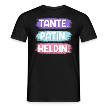 Tante Patentante Heldin Super Tante - Männer T-Shirt - Schwarz - Vorne - AI Model Male 178 light (178cm)