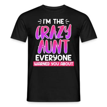Avertir la famille que je suis la tante folle - T-shirt homme - noir - Devant - AI Model Male 178 light (178cm)