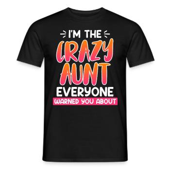 Avertir la famille que je suis la tante folle - T-shirt homme - noir - Devant - AI Model Male 178 light (178cm)