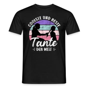 Coolste und Beste Tante der Welt Onkel Tante - Männer T-Shirt - Schwarz - Vorne - AI Model Male 178 light (178cm)