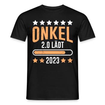 Onkel 2.0 lädt zweifacher Onkel - Männer T-Shirt - Schwarz - Vorne - AI Model Male 178 light (178cm)