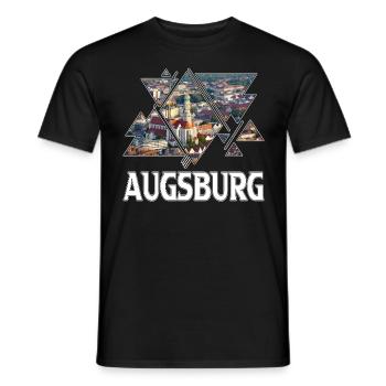 Augsbourg Allemagne Ville Skyline Home Love - T-shirt homme - noir - Devant - AI Model Male 178 light (178cm)