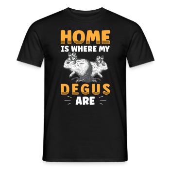Degu ist mein Zuhause Nagetier Stauchratte - Männer T-Shirt - Schwarz - Vorne - AI Model Male 178 light (178cm)
