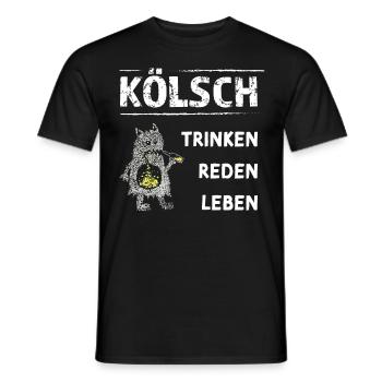 Kölner Karneval Kölsch Kölle Colonia Köln Kölnerin - Männer T-Shirt - Schwarz - Vorne - AI Model Male 178 light (178cm)