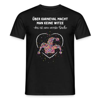 Karneval Fasching Narrenkappe Konfetti Narren Jeck - Männer T-Shirt - Schwarz - Vorne - AI Model Male 178 light (178cm)