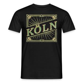 Cologne Allemagne City Font Vintage Retro - T-shirt homme - noir - Devant - AI Model Male 178 light (178cm)